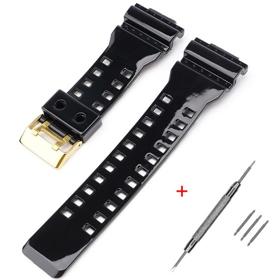 Ремешок для Casio G-Shock GA-100/110/120 Black-Glossy GD