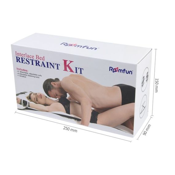 Система фиксации для кровати Roomfun Restraint Kit черная Sex Aura | Зображення 8
