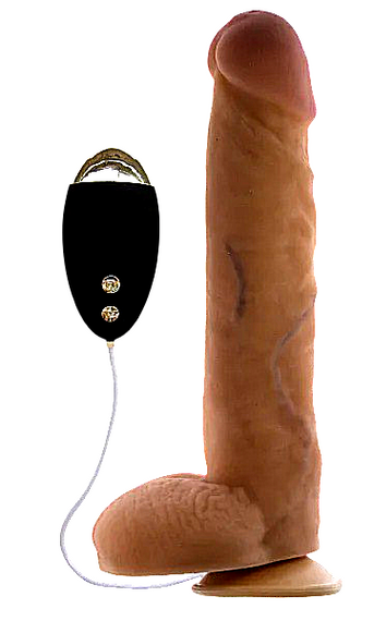 Вібратор на присосці реалістичний EGZO Mad Oscar з провідним пультом керування, 24 см х 5 см Sex Aura | Зображення 2