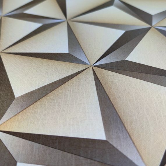 Самоклеюча плівка бежеві 3D трикутники 0,45х10м SW-00001235 | Зображення 1