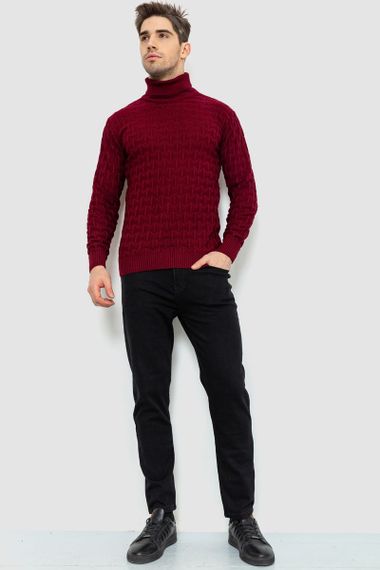 Гольф-светр чоловічий, колір бордовий, 161R619 | Зображення 1