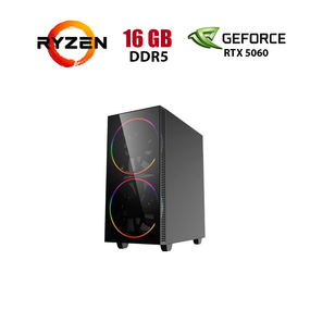 Ігровий ПК Stalker GameMax Black Hole Tower / AMD Ryzen 5 8400F (6 (12) ядер по 4,2 - 4,7 ГГц) / 16 ГБ DDR5 / 960 ГБ SSD / nVidia GeForce RTX 5060, 8 ГБ GDDR7, 128-біт