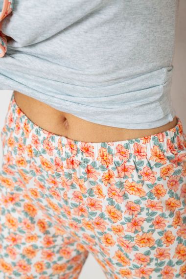 Пижама женская с принтом  -уценка, цвет серый, 243R19013-U | Зображення 5