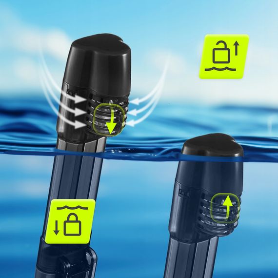 Маска для снорклінгу TSUNAMI повнолицьова, зі складною трубкою Size S/M Grey (P-5907739318183) | Зображення 4