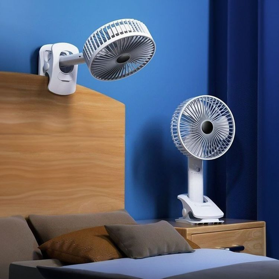 Портативный вентилятор Desktop Fan Multi Function / Аккумуляторный вентилятор на прищепке / Вентилятор мини на USB | Зображення 3
