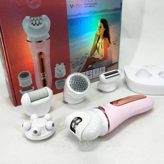 Домашній епілятор для бікіні VGR 5 в 1 V-751, Бездротовий багатофункціональний жіночий епілятор IC-93 | Зображення 5
