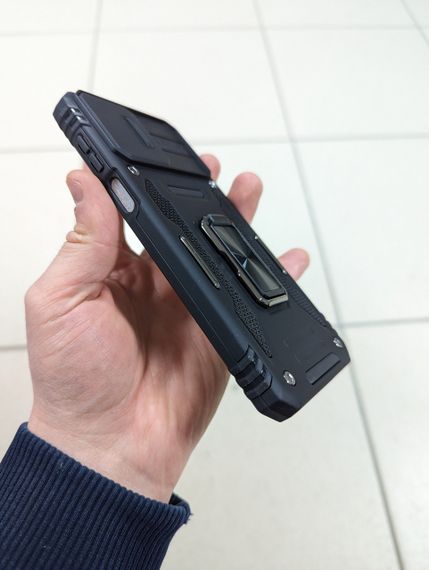 Чехол накладка для Motorola G14 Ring Magnet Camera slide с кольцом | Зображення 2