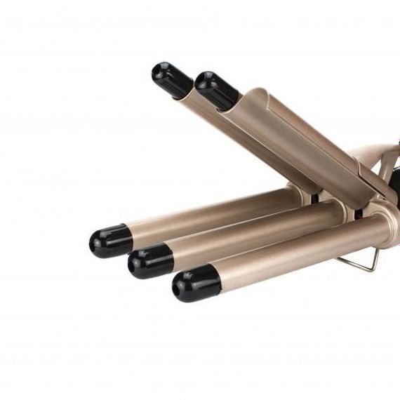 Потрійна плойка для волосся з керамічними покриттями для створення ефекту хвилі в 5ти варіантах Gemei -2933 | Зображення 4