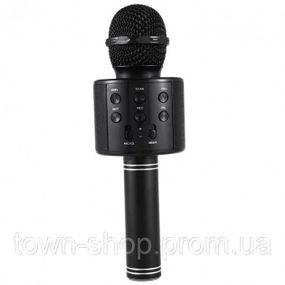 Караоке микрофон с колонкой WS-858 беспроводной (WS-858(Black))