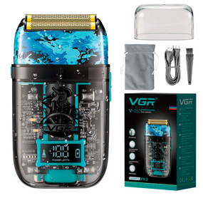 Электробритва VGR V-352 шейвер, двойное лезвие, IPX5, LED дисплей