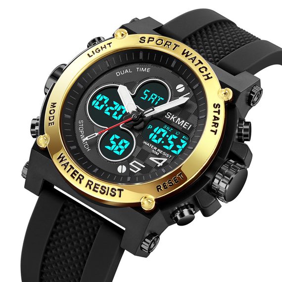 Чоловічий годинник Skmei 2065BKGD Black-Gold | Зображення 1