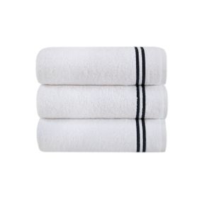 Рушник MieCasa 10745 Туреччина 50*90 см  Махра Білий із чорним