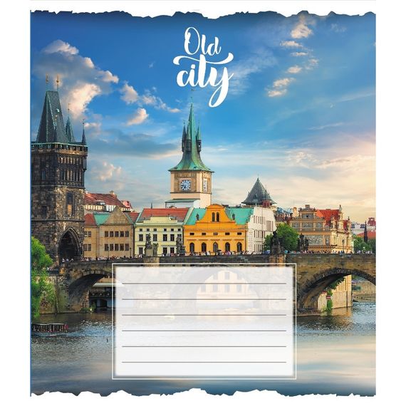 Зошит загальний "Старе місто" 096-630039K-5 в клітинку, 96 аркушів