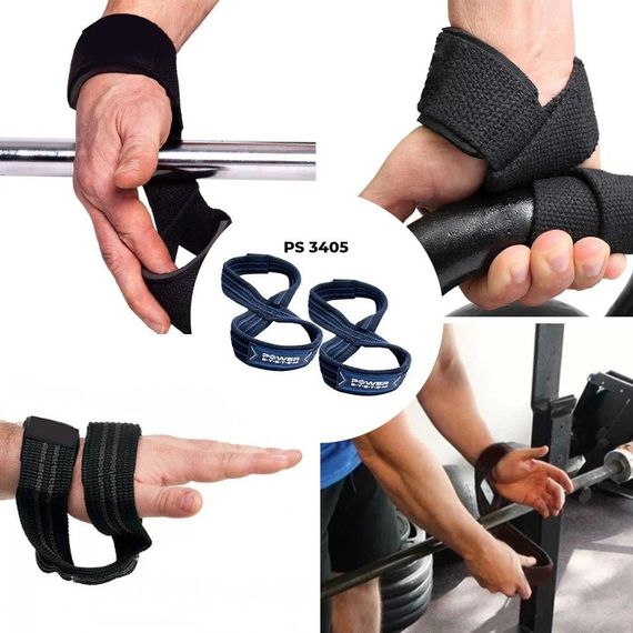 Лямки для тяги (вісмірка) Power System PS-3405 Figure 8 Black/Blue S/M | Зображення 2