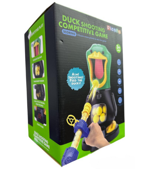 Игрушка тир "Стрельба по уткам" Duck Shooting Game 200-1A, интерактивный бластер + 12 мячей, звуковые эффекты, детская игра 3+