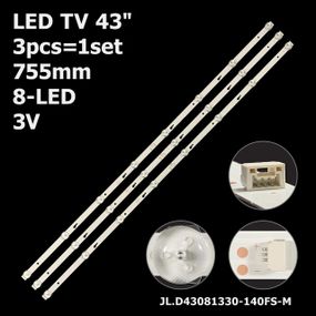 LED підсвітка TV 43" inch 755mm 3V 8-led JL.D43081330-140FS-M LC430DUY-SH-A1 3шт.