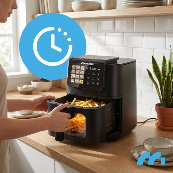 Мультипіч Maltec AirFryer2000W-8LB, 8 л, аерофритюрниця без олії з віконцем і підсвіткою | Зображення 6