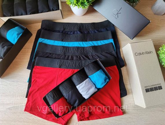 Мужской комплект трусов Calvin CK, мужские трусы Кельвин в коробке на 3-5 штук, цена указана за 1 шт. | Зображення 3