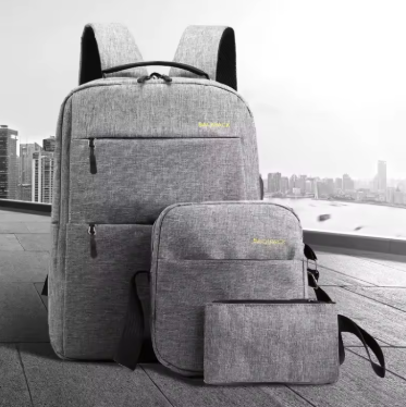 Рюкзак городской Backpack Комплект 3 в 1 вместительный рюкзак для ноутбука с сумкой и кошельком | Зображення 4