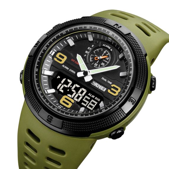 Годинник S2kmei 1655AGBK Army Green-Black | Зображення 1
