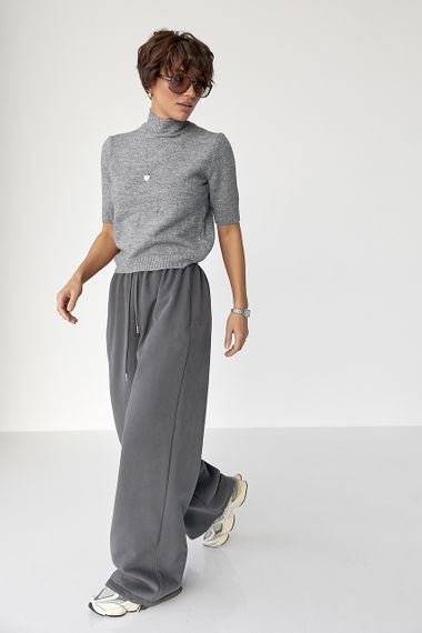 Жіноча в'язана американка - сірий цвет, ONE SIZE (є розміри) | Зображення 2