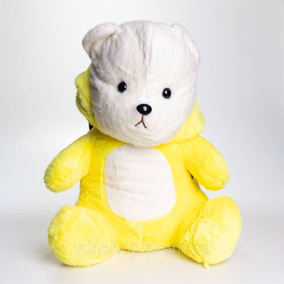 М'яка іграшка-плед, подушка 3 в 1 Ведмедик Тедді в костюмі Пікачу плед в іграшці 40×35×15 (см) дитячий плед іграшка Жовтий 520-2Y | Зображення 1