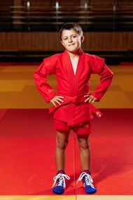 Форма для самбо (самбовка) червона TM "Kintayo", 150 зріст, щільність 550 гр/м.кв.