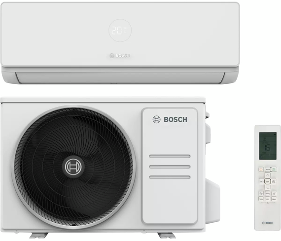 Кондиціонер Bosch CL4000i RAC 2,6, 9000 BTU, інвертор, 25 м2, A++/A++, до -21°С, R32, Wi-Fi ready, білий (7733703208)