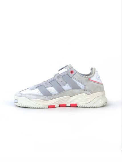 Демісезонні шкіряні кросівки Adidas колір сірий/бежевий | Зображення 1