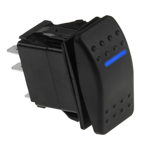 Автомобильный переключатель клавиша тумблер, кнопка подсветка синяя, 3 контакта