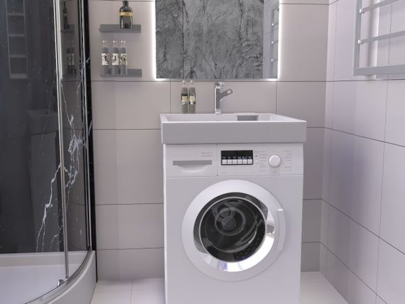 Умивальник на пральну машину акриловий Redokss San FOBOS 60х50см | Зображення 1