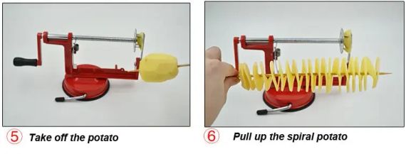 Машинка для різання картоплі спіраллю SPIRAL POTATO SLICER Чіпси | Зображення 4