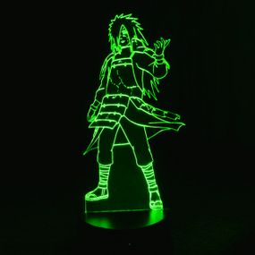 Акриловый светильник-ночник Учиха Мадара (Uchiha Madara) 2 зеленый tty-n000393