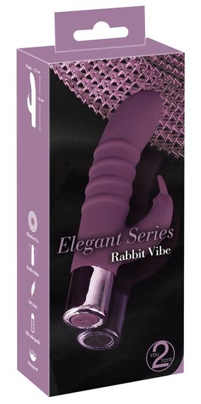 Вібратор із кліторальним стимулятором з 15 режимами вібрації Rabbit Vibe Sex Aura