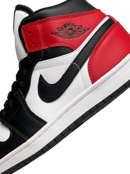 Женские кроссовки N-ik-e Air Jordan 1 Retro HD White Black Red , Вьетнам , весна/лето/осень | Зображення 4