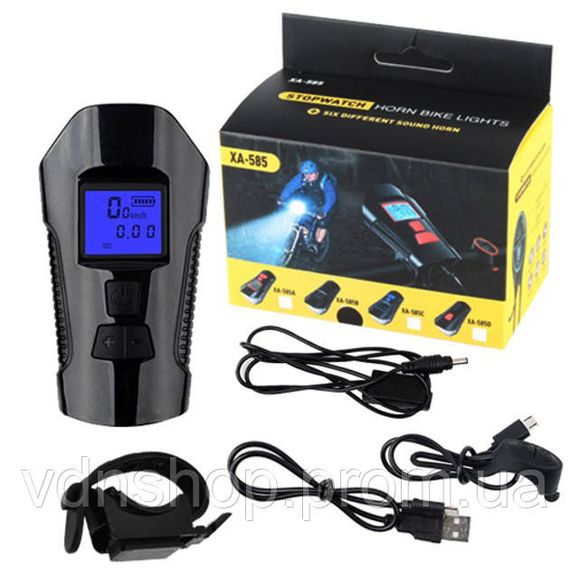 Водонепроникний велоліхтар XA-585-T6+2LED, Передній ліхтар на велосипед, Фара на кермо велосипеда GH-87 | Зображення 3