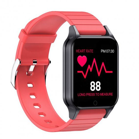 Смарт часы Smart Watch T96 стильные с защитой от влаги и пыли с измерением температура тела. MU-450 Цвет: красный | Зображення 4