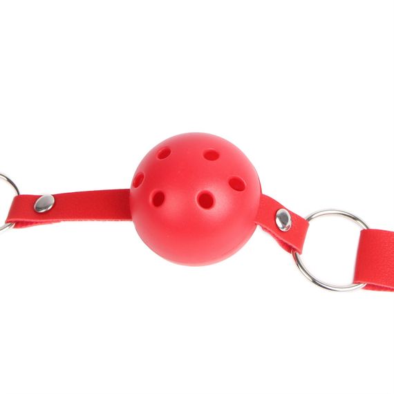 Кляп-кулька на ремінці Star Night, червоний, One Size Sex Aura | Зображення 1