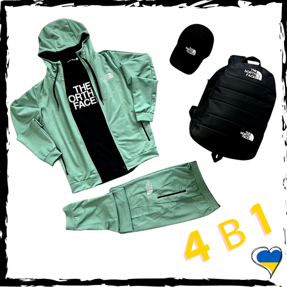 Комплект спортивний The North Face. Костюм+футболка+кепка+рюкзак. Спортивний костюм | Зображення 4