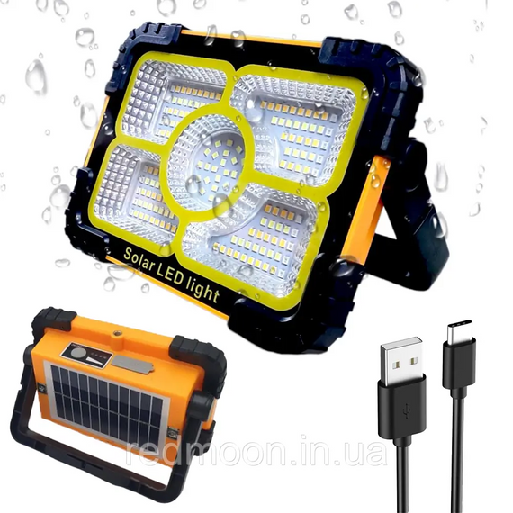 Ліхтар акумуляторний 30W, 3600mAh, Working Lamp JN-882 / Прожектор світлодіодний / Лампа на сонячній панелі | Зображення 4