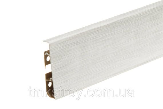Плинтус CEZAR Hi Line Prestige 75x22x2500mm M266 белый алюминий