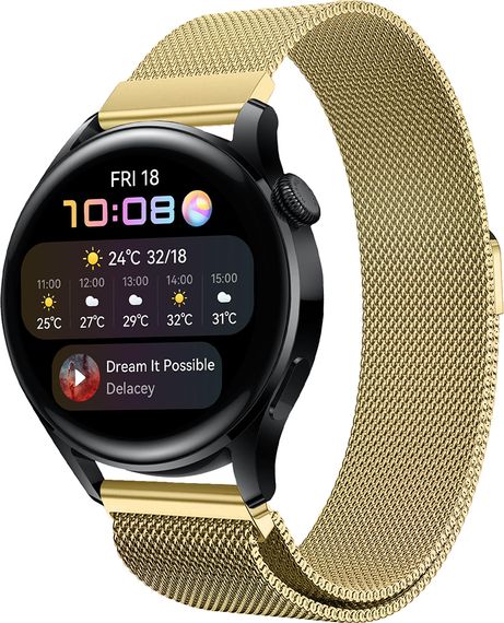 Ремінець 22 мм міланська петля BeWatch для Huawei Watch 3 / 3 Pro Золотий (1020228.2U) | Зображення 4