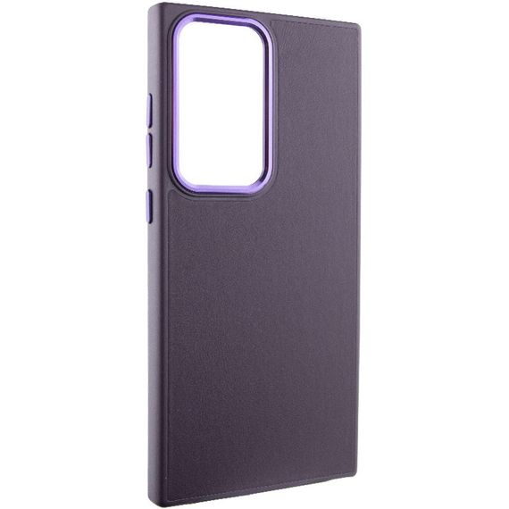 Шкіряний чохол Bonbon Leather Metal Style для Samsung Galaxy S23 Ultra Фіолетовий / Dark Purple | Зображення 1