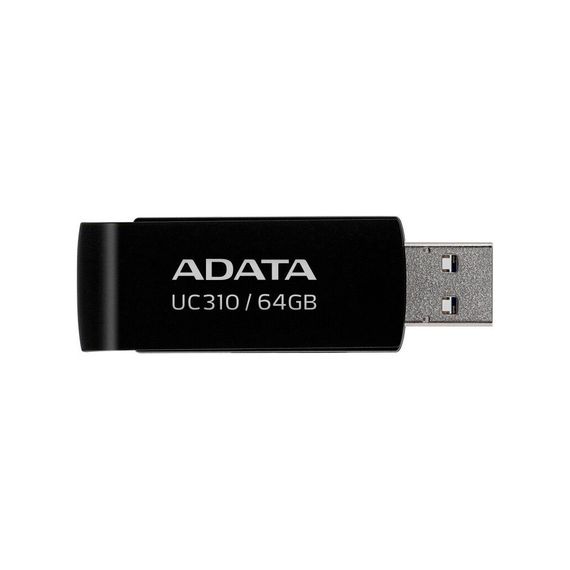 USB флеш накопичувач ADATA 64GB UC310 Black USB 3.0 (UC310-64G-RBK) | Зображення 1