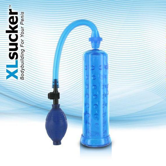 Вакуумна помпа XLsucker Penis Pump Blue для члена довжиною до 18см, діаметр до 4 см sexstyle