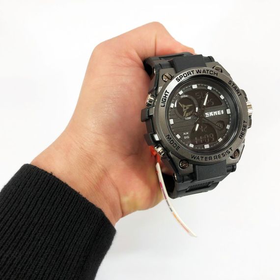 Годинник наручний чоловічий SKMEI 2031BK BLACK, чоловічий тактичний годинник, протиударний годинник. Колір: чорний | Зображення 7