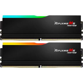 Модуль памяти для компьютера DDR5 48GB (2x24GB) 6000 MHz Ripjaws M5 Neo RGB Matte Black G.Skill (F5-6000J3036F24GX2-RM5NRK)