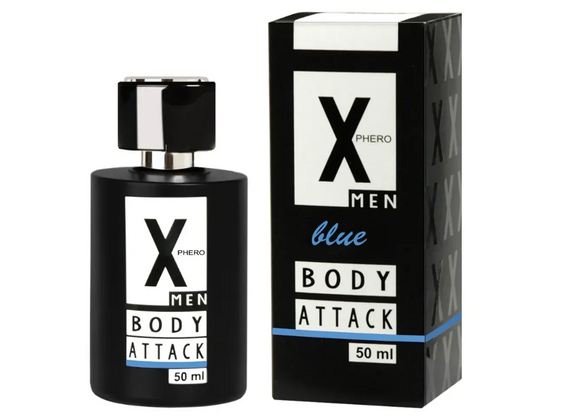 Духи з феромонами для чоловіків X phero Men Blue Body Attack, 50 ml Sex Aura
