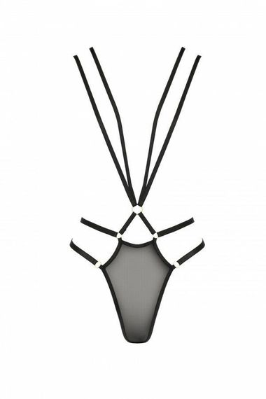 Открытое боди из стреп Passion Exclusive MEGGY L/XL, black sexstyle | Зображення 4