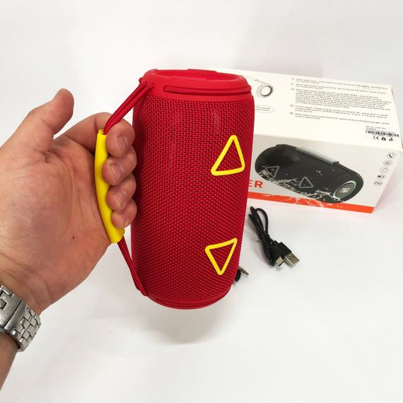 Bluetooth-колонка TG657 с RGB подсветкой 1500 mAh, Беспроводная колонка портативная мощная. Цвет: красный | Зображення 2